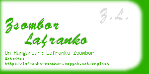 zsombor lafranko business card